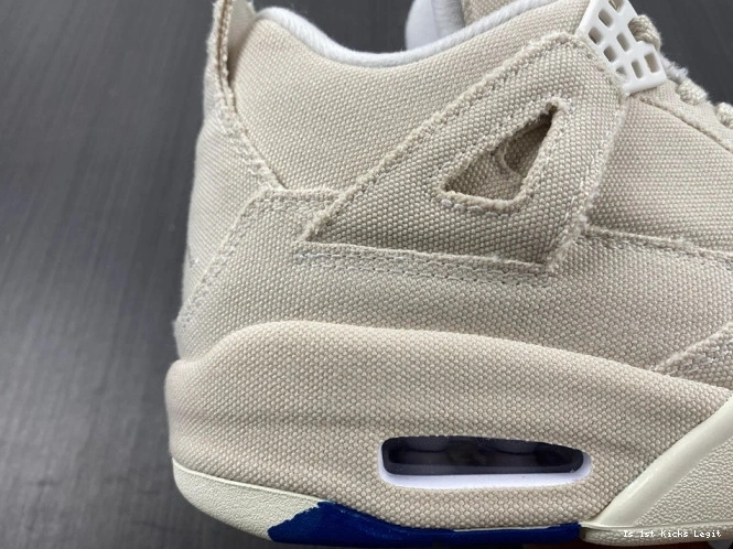 (W) Blank Jordan 4 Retro DQ4909-100 Canvas 0715